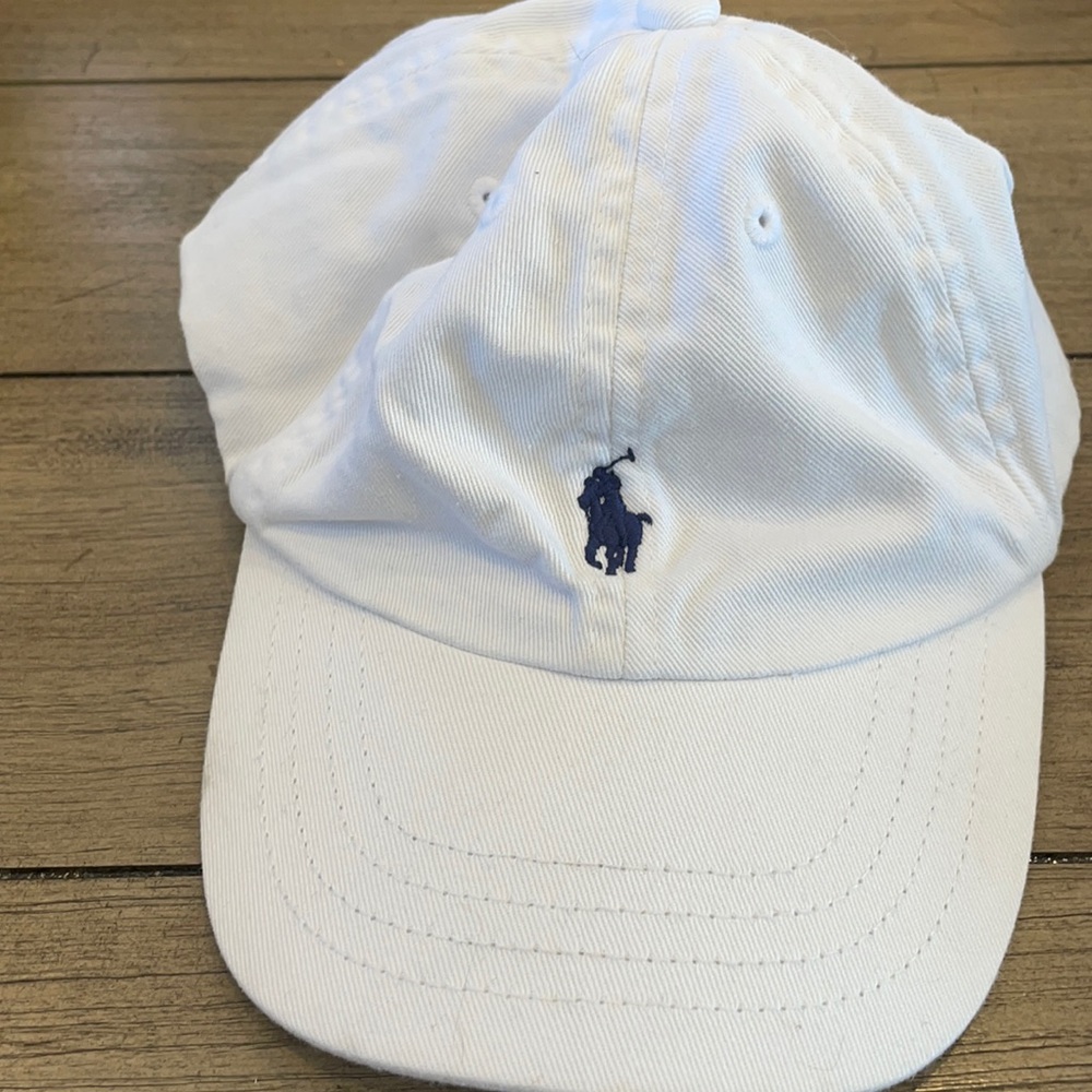 White toddler polo hat 2t-4t